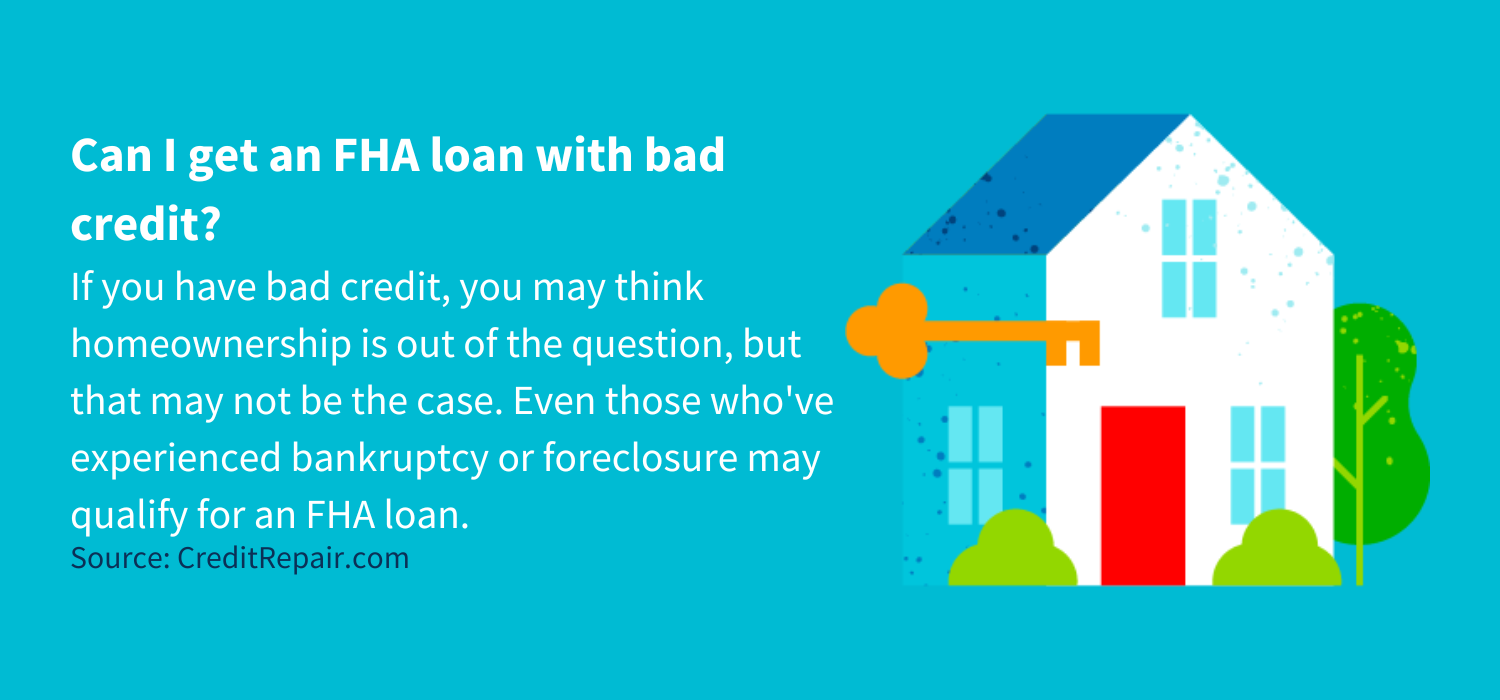 If you have bad credit, you may think homeownership is out of the question, but that may not be the case. Over the years, the Federal Housing Administration has loosened the guidelines of its loan program to allow more borrowers to meet the requirements necessary to qualify for a home loan. Even those who've experienced bankruptcy or foreclosure may qualify for an FHA loan.&nbsp;